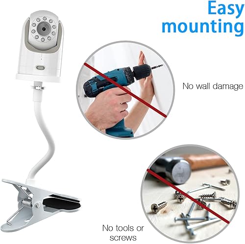 Miniatura 5 de Soporte para monitor de bebé, soporte universal para cámara de bebé, soporte para cámara de bebé para cuna, compatible con óptica infantil DXR-8 y