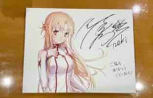 スサーナ 直筆サイン Amazon.co.jp: ソードアートオンライン 作者直筆サイン入り