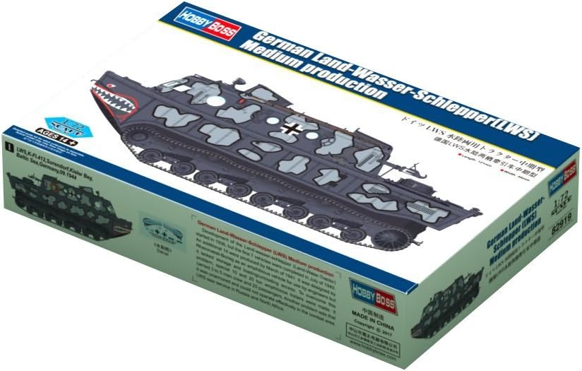 Hobbyboss 82919" German Land Wasser Schlepper Tractor Med Prod Plastic Model Kit, 1:72 Scale