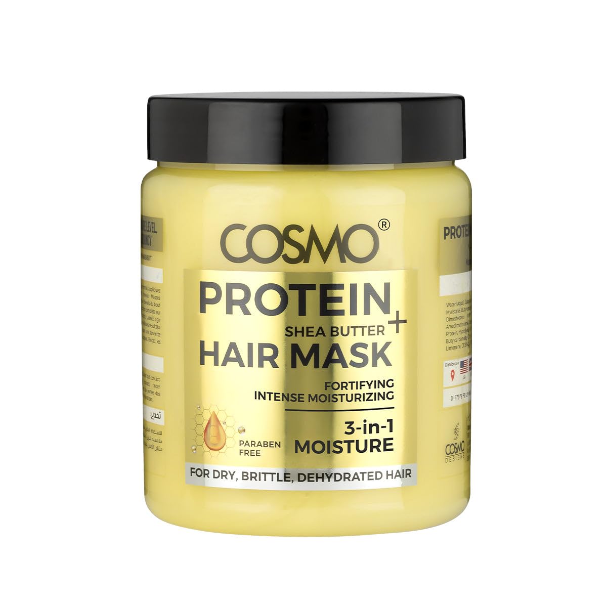 Amazon.com: Cosmo Hair Care Gold Protein + Shea Butter Hair Mask