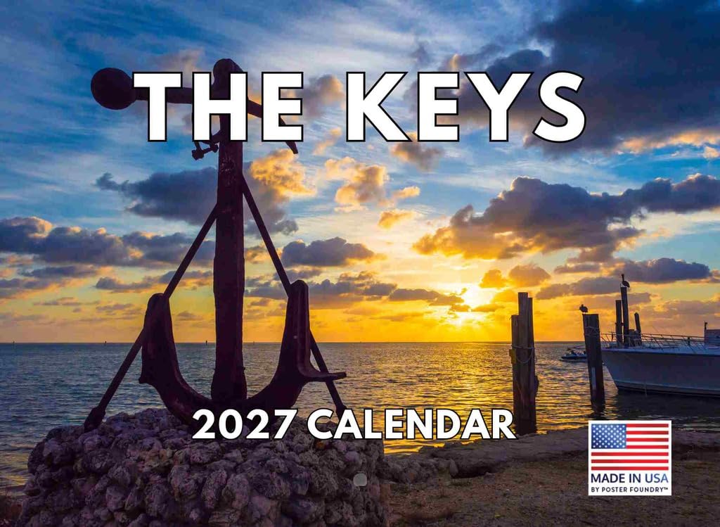 The Keys Florida Calendar 2027 Monthly Wall Calender 12 Month | American Made In The USA — image 1
