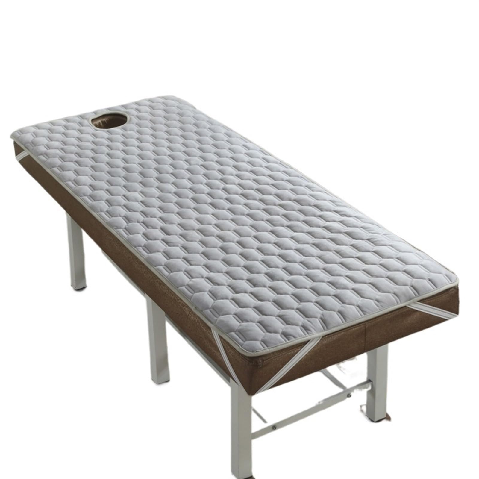 Topper for Massage Bed Beauty Salon Bed Mattress Toppers Thickened Cushion Anti Slip Room Mat Tuina Massage Pad With Hole(Gray,80x190cm)