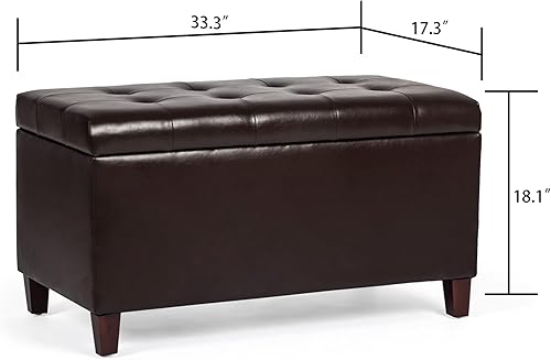 Miniatura 3 de Furnistar Reposapiés otomano francés de almacenamiento de 384 con tapa elevadora beige blanco