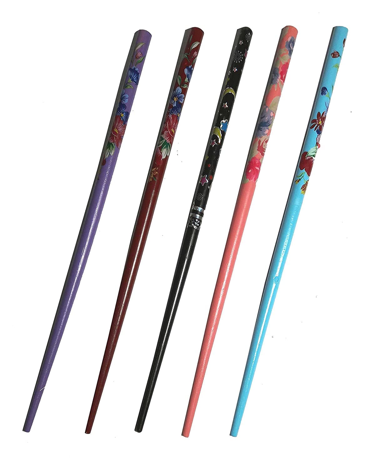 Gogi Enterprises Wooden Handmade Multicolor Juda Hair Pin/Stick Set of 5 Bun Stick (Multicolor) (B09V55RWL1) Amazon Price History, Amazon Price Tracker
