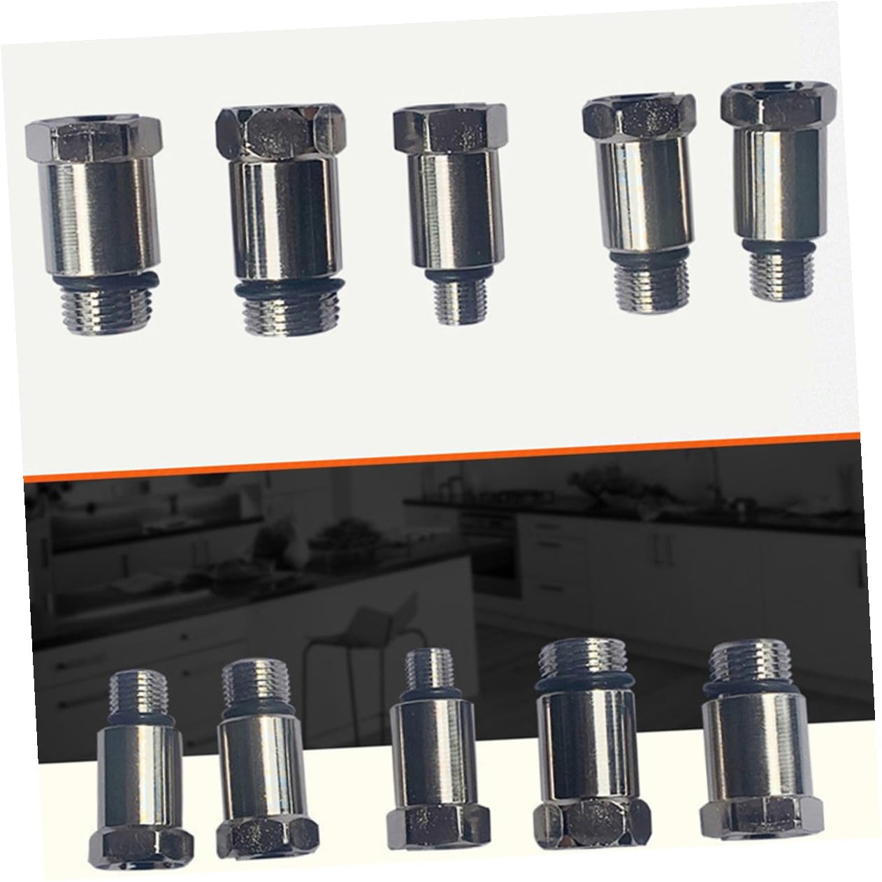 LALAFINA Manómetro de Presión del Cilindro del Motor, Manómetro de Compresión para Motor de Gasolina, Azul, 0-300 Psi, Roscas Múltiples (10/12/14/18 Mm), Adaptadores y Conos de Goma
