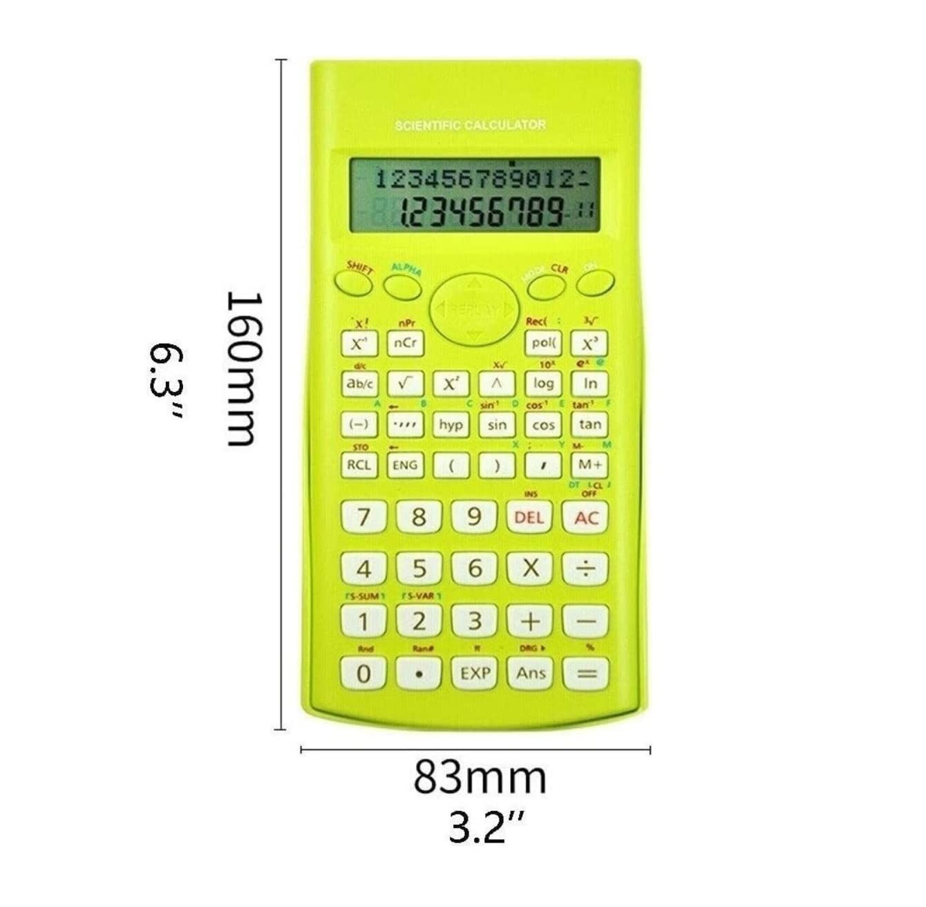 Calcolatrice Calcolatrici Multifunzione Calcolatrice Portatile Equazione Del'ufficio Calcola Display LCD A 12 Cifre di Grandi Dimensioni Tavolo Ufficio(Grün)