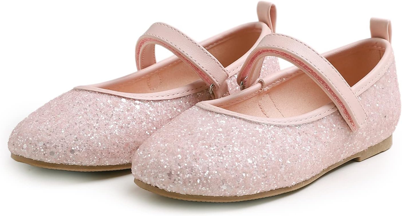 FEVERSOLE Girls Cute Dress Mary Jane Shoes Soft Party Holiday Ballet Flats - Image 2