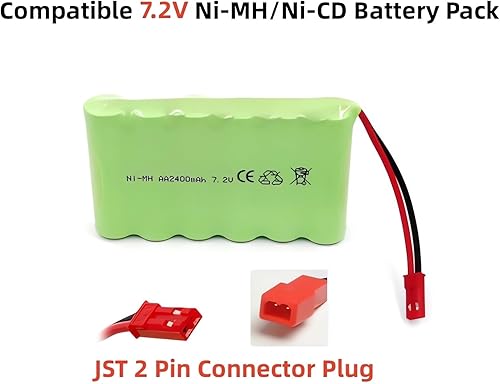 Miniatura 3 de Aliwisdom Cable de carga universal RC con conector JST de 2 pines para batería de 7.2 V Ni-MH/Ni-CD (6S), compatible con coche