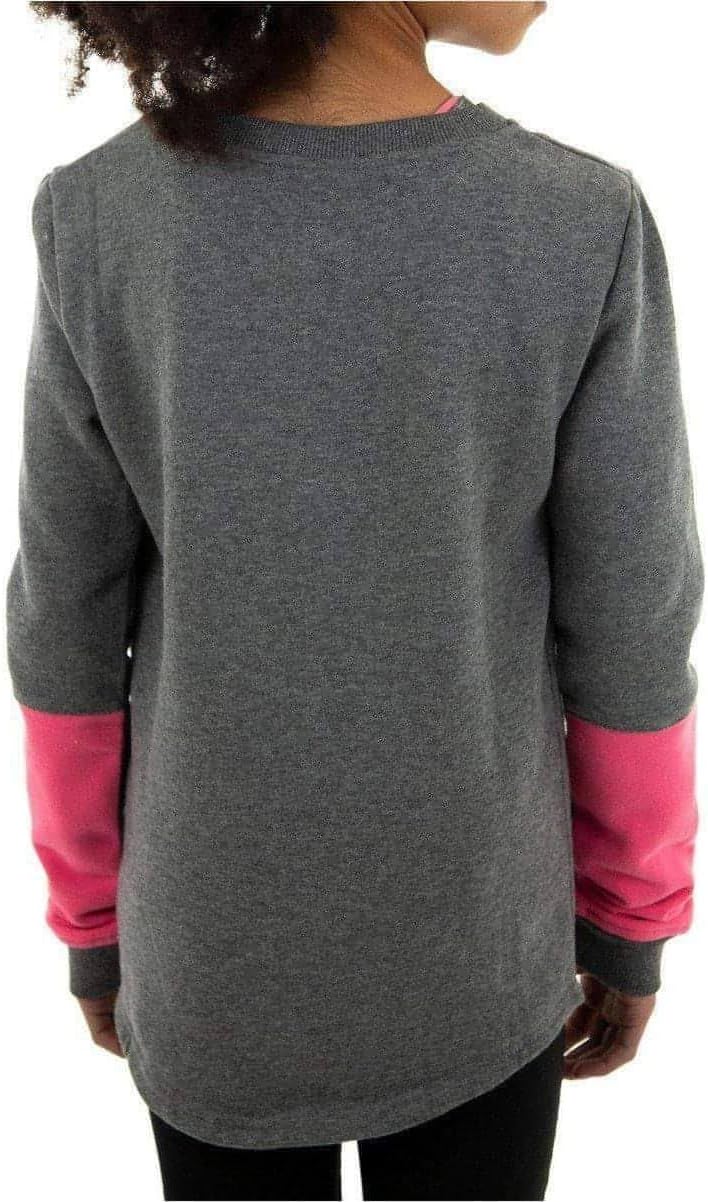More Mile Girls Fleece Sweatshirt - Grey-9-10 Years