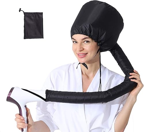 Miniatura 7 de (3 en 1) Paquete de 24 piezas de tubos rizadores de cabello suave flexible con secador de pelo con accesorio de capó y 4 pinzas para peinar el