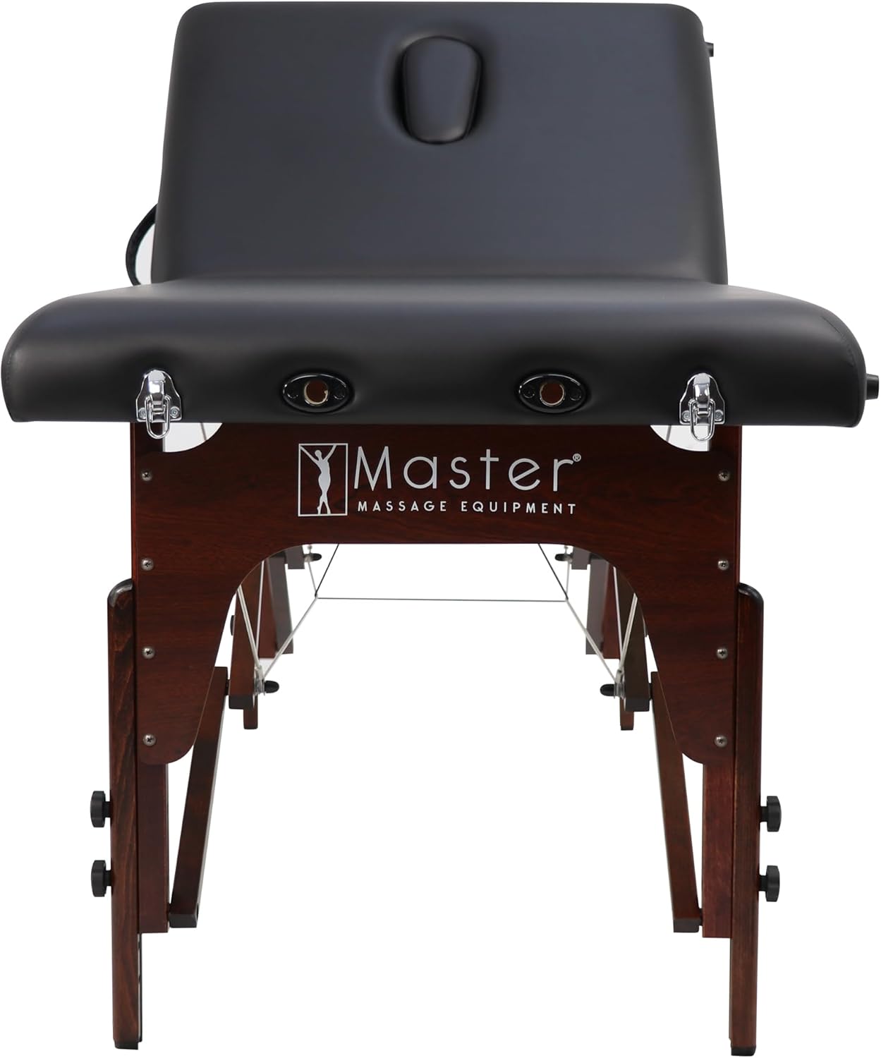 Master Massage 30” Somerest Portable Massage Table with Backrest Liftback| Black PU Upholstery | Beech Wood Contruction | Carrying Case Included