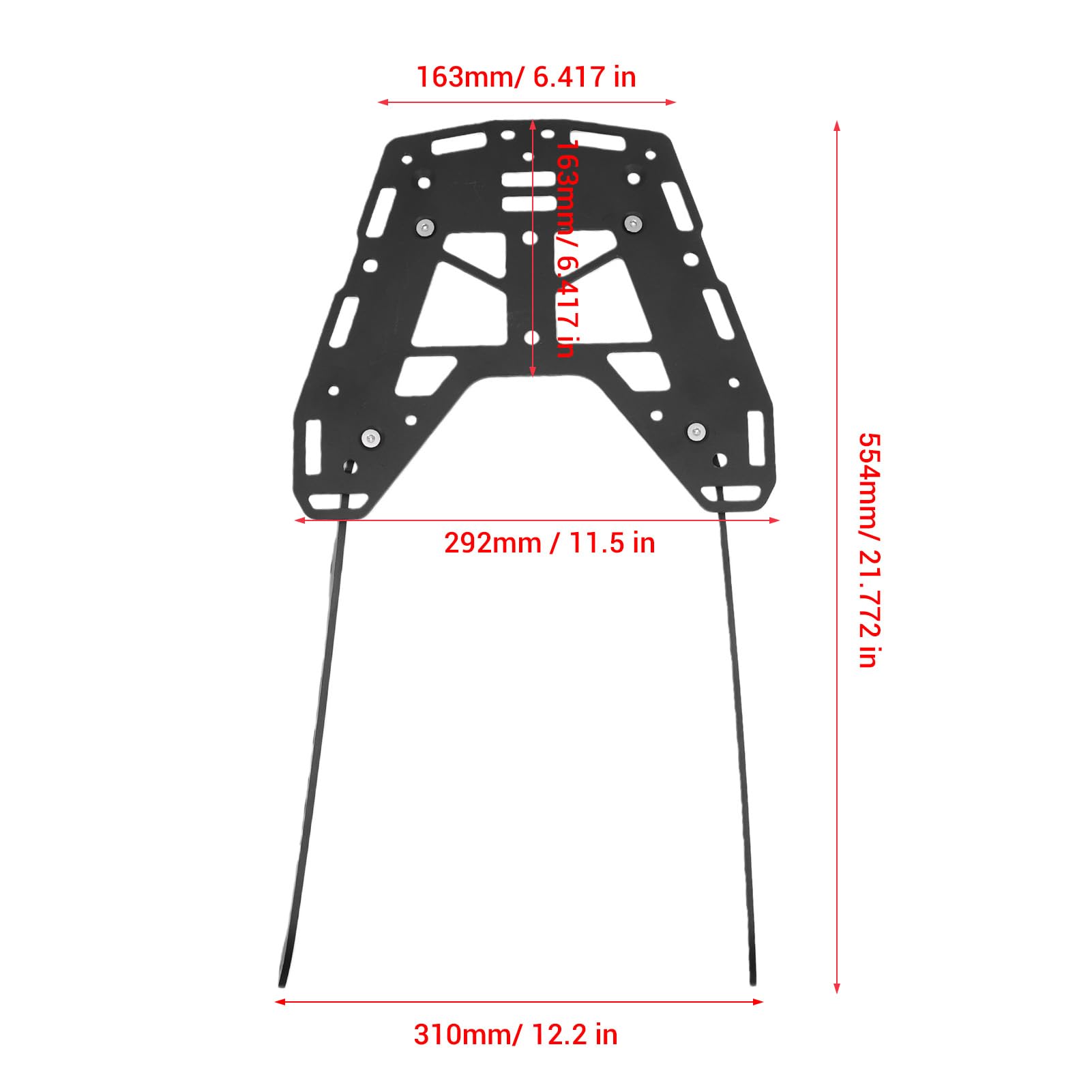 Generic Portapacchi Posteriore per Moto Robusto Ad Alta capacità Tenere 700 XTZ700 per Viaggi a Lunga Distanza Lega di Alluminio Acciaio Al Carbonio Adatto All'edizione Rally 2019-2025