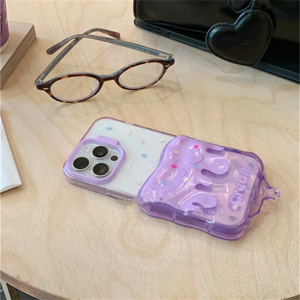 Coque iPhone 15 violette transparente et antichoc souple - 8