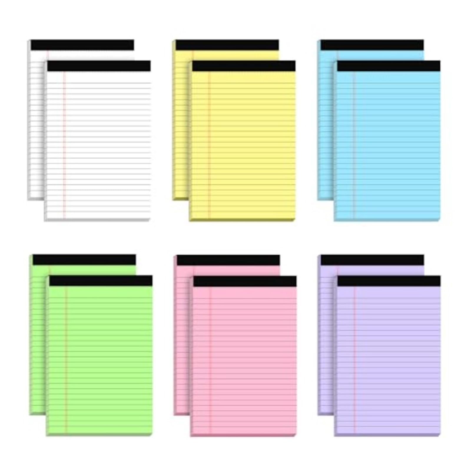 Taccuini Legali Colorati 4Pcs Piccoli Blocchi Legali 5x8 Pollici Colorato Nota Carta College Quaderni A Righe