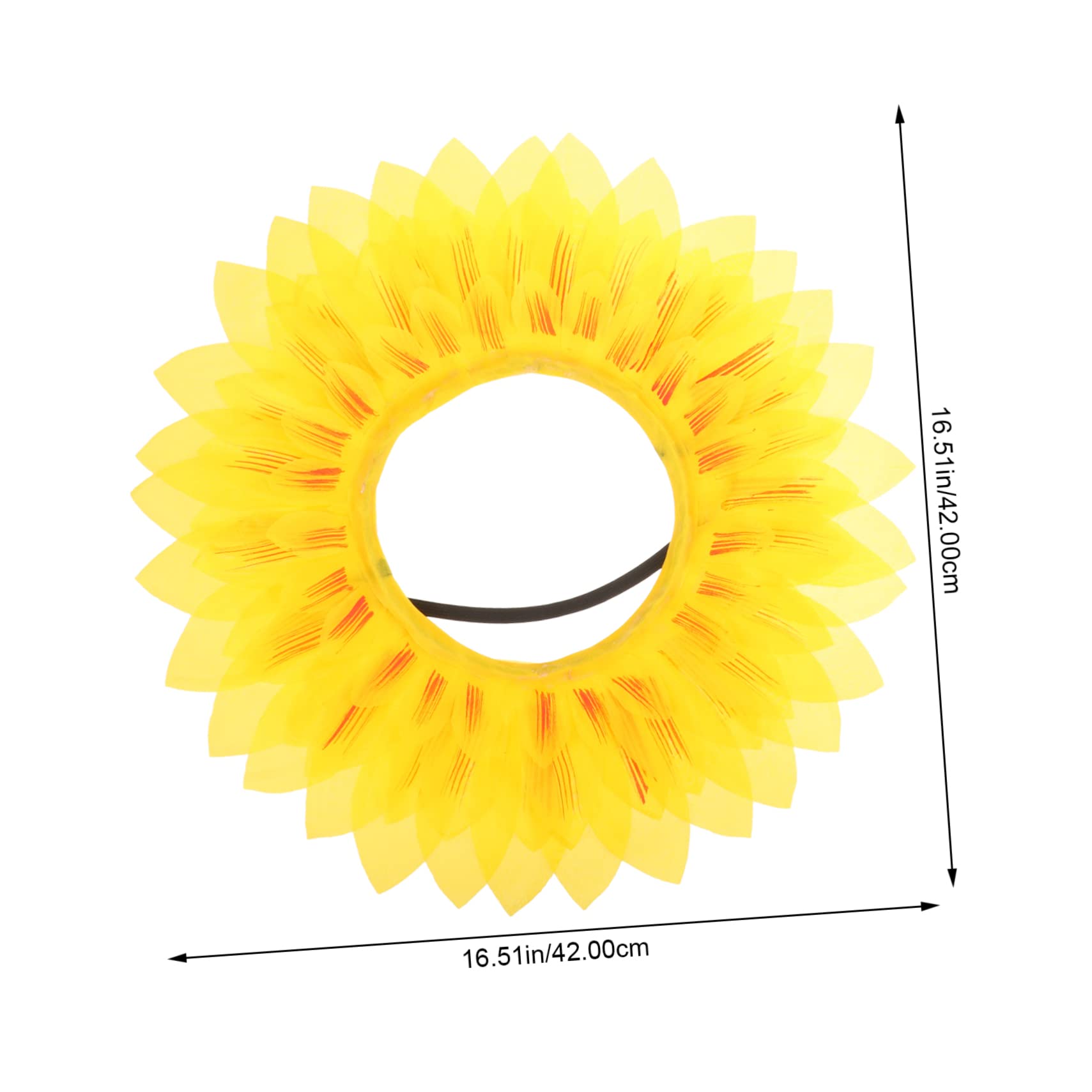 DOITOOL 2juegos Diadema De Flores De Girasol Divertida Para Disfraces y Fiestas Accesorios De Carnaval Para Mascotas Guantes Para Halloween y Bodas