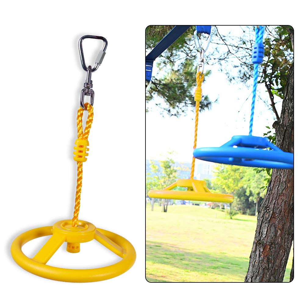 Ninja Slackline koło zamachowe, akcesoria do użytku na zewnątrz, żółte