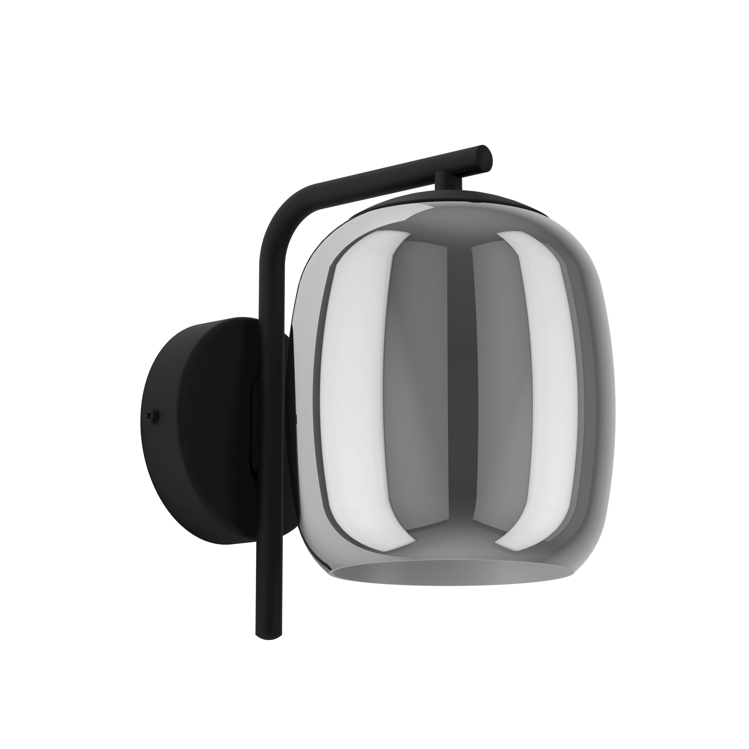 Eglo Ciampino Black Steel & Glass Modern Wall Light