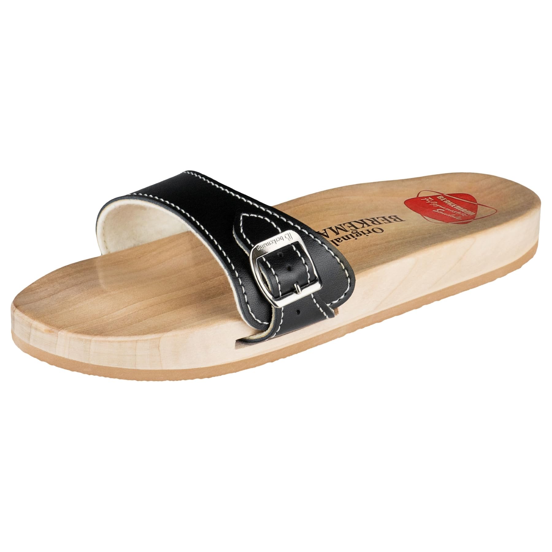 Berkemann Unisex Holz Pantolette Rindsleder medium Fußbett: nicht herausnehmbar