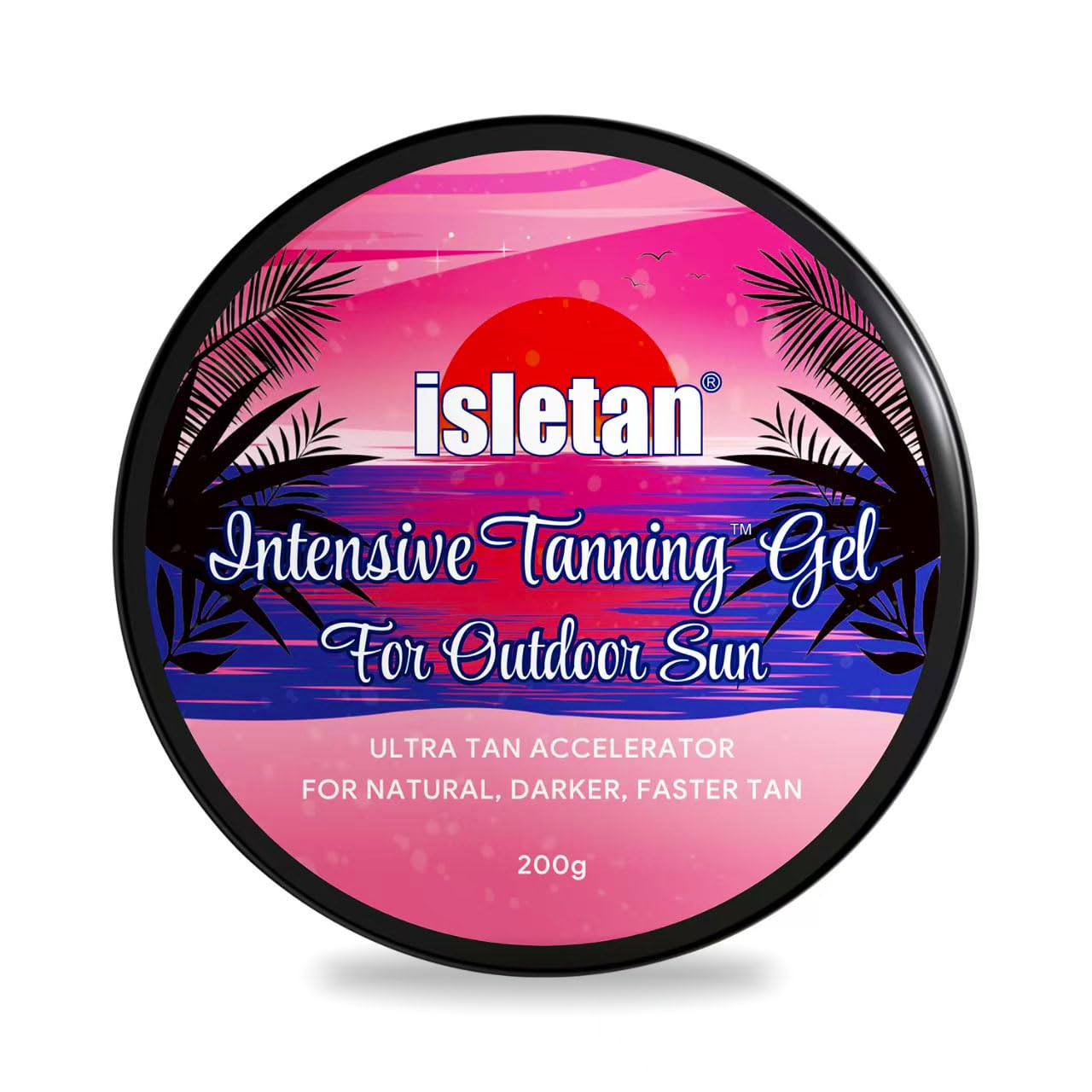 isletan intensive tanning gel peach, tanning gel for outdoor sun, 200g