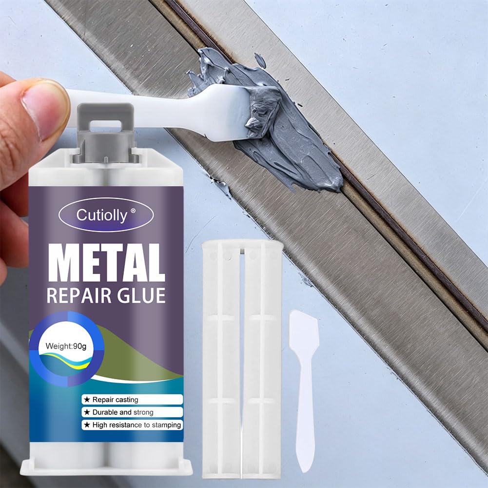 Agente Reparación Metal,Metal Repair Glue 90g,Pegamento Reparación Metales,Soldadura Frio para Metals,Pegamento Metals,Magic Metales Mending Agent,for Metal, Plastic PVC