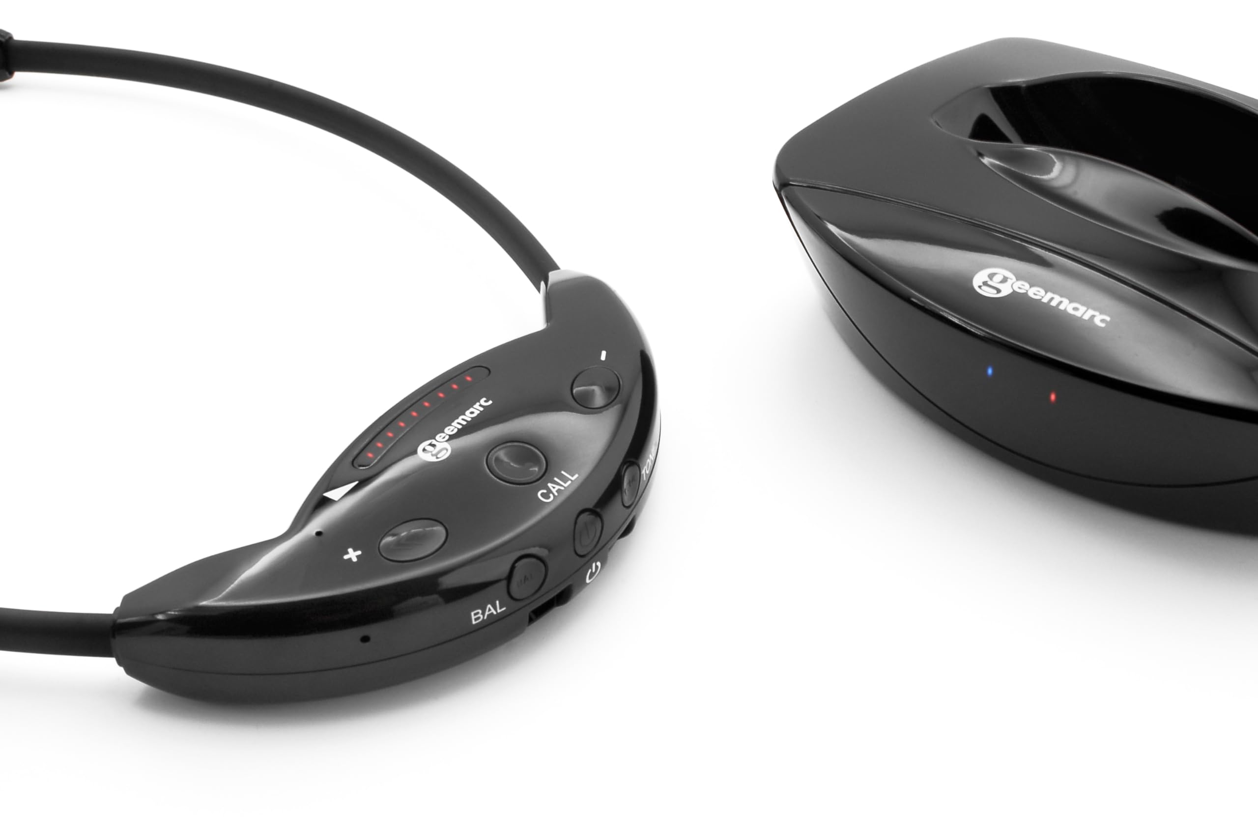 Geemarc CL7700 - Casque Audio Sans-Fil Amplifié avec Technologie Bluetooth pour Télévisions, Ordinateurs et Mobiles - Fonction Kit Main Libre - Perte Auditive Faible ou Sévère - Version FR