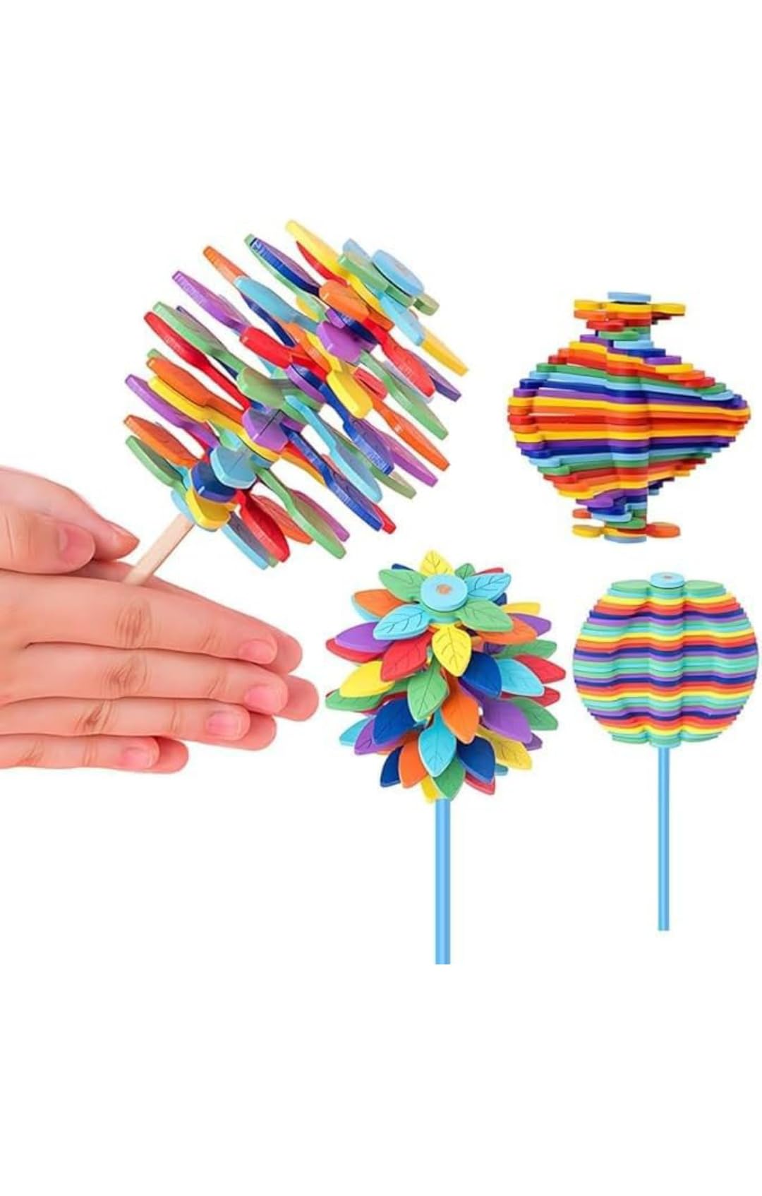 RISHI QUALITY Candy Flower Toy for Kids | Spin Toy with Fun Stress Relief Toy | Best Return Gift | Gift for Boys and Girls Ages 3 and Up. for Birthday, Diwali Gift. (Pack of 1)