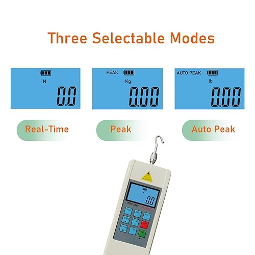 Miniatura 6 de Calibrador de empuje digital HF-500 Calibrador de fuerza HF-500N