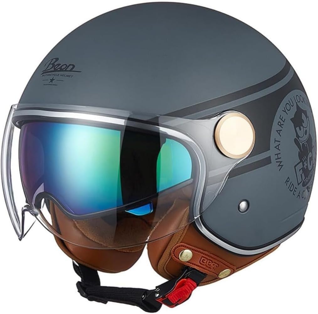 Amazon.co.jp: バイク用ヘルメット ジェットヘルメット 原付半帽