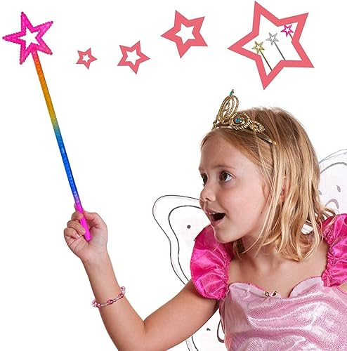 Miniatura 8 de 3 varitas de estrella, varitas de hada de estrellas, varitas de estrella de princesa para niñas, varitas mágicas de ángel para cumpleaños, fiestas,
