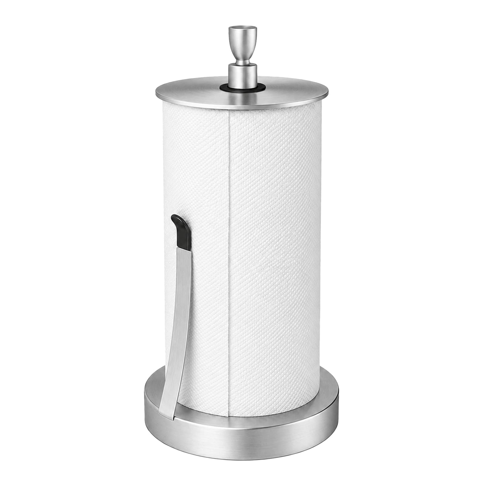 YUMORE Heavy Duty Paper Towel Holder Countertop Top Damping Disc Silver