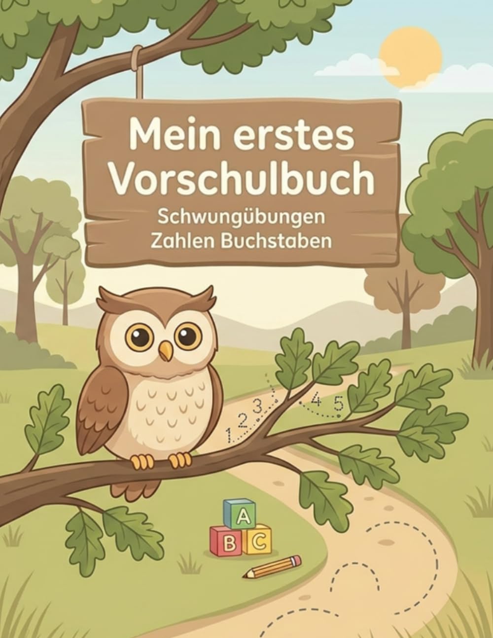 Mein erstes Vorschulbuch ab 4 Jahren: Schwungübungen, Zahlen, Buchstaben, und Rätsel für Kinder