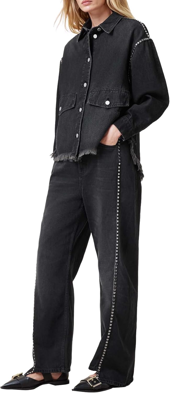 Allsaints Womens Frankie Stud Jean - Image 4