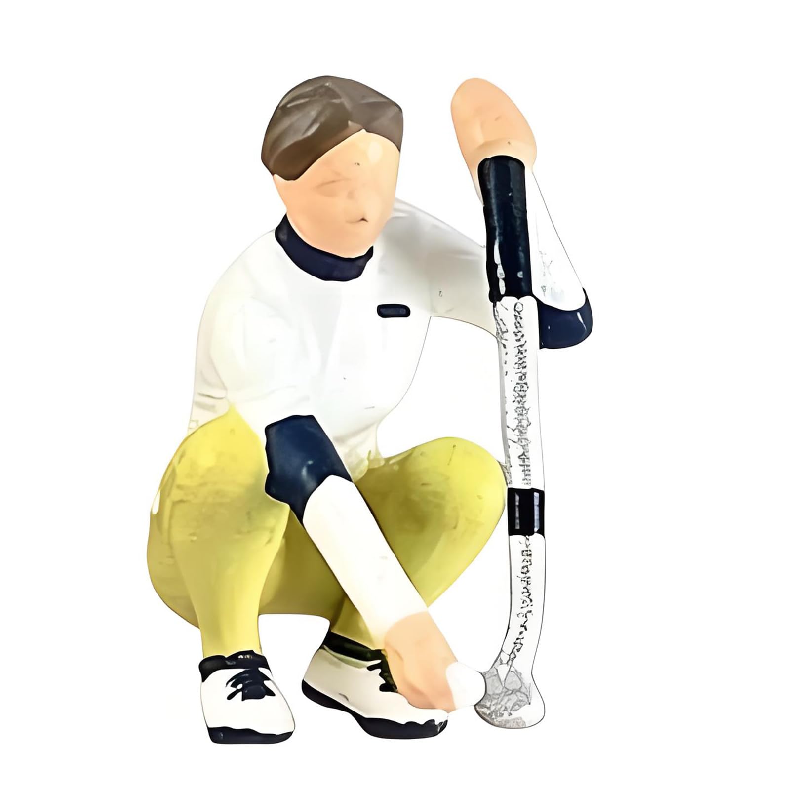 Msioytog 1: 64 Scale Hand Painted Resin Collectible Figure Miniature Model Accessories Realistic Golf Player Figure Model Gift Realistic Golf Player