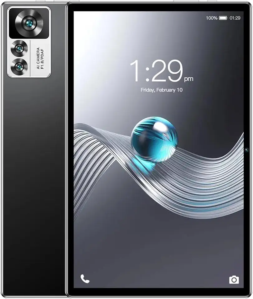 Tablet 12S Pro 10.1” Android 12, 4GB RAM 64GB ROM, Câmera 13MP, 4000mAh, Tela HD, 4G - Sem Marca - Ideal para Estudo e Tarefas Básicas (preto)