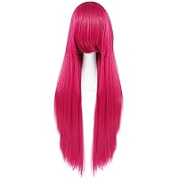 Vista 93 de anogol Vocaloid 32" 80 cm de largo recto de Cosplay peluca Pelucas Para Fiestas Halloween, Anaranjado