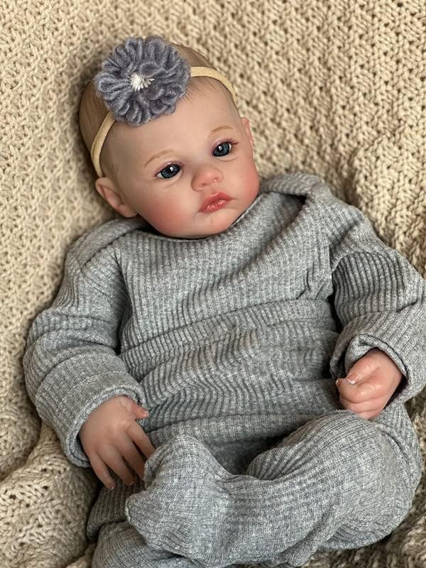 Vista 3 de Anano Muñecas Reborn de silicona para bebé recién nacidas, muñecas realistas de 19 pulgadas que se ven en la vida real, muñeca realista de bebé