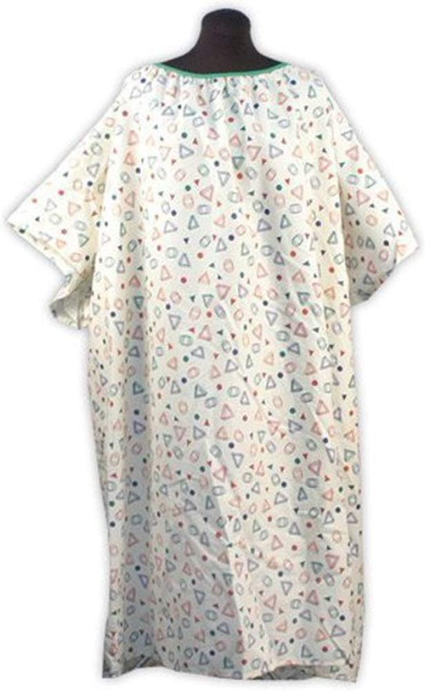 Nobles Health Care Product Solutions Plus Size Hospital Gown 5x (Multi Tan Geo)