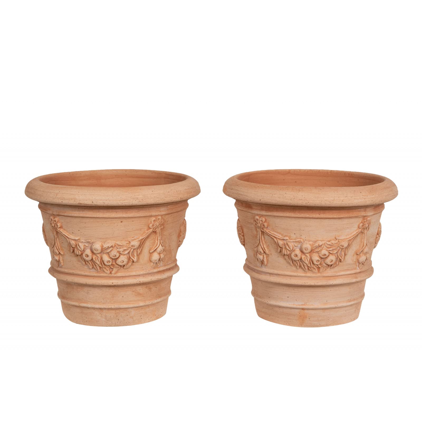 Biscottini Vaso da esterno Gelestro L30xPR30xH25 Made in Italy - Fioriera da esterno - Vasi per piante da interno - Vasi terracotta