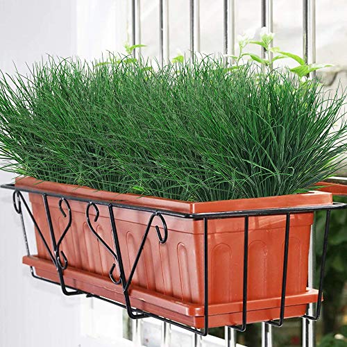 Klemoo Artificial Wheat Grass Fake Outdoor Uv Resistant Plants Shrubs Bushes Leaves, Faux Plastic Greenery For Indoor Outside Hanging Planter Home Office Wedding Window Box Decor #TOP4