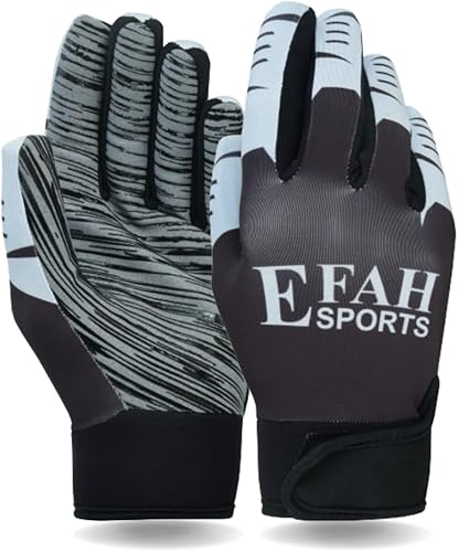 Guantes receptores de fútbol para jóvenes, niños y adultos, guantes receptores de fútbol con fuertes palmas de agarre de silicona pegajosa