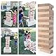 TUAHOO Riesenwackelturm Spiel Holz Stapelturm Builds Von 0.6m - 1,5m Groß Tumble Tower Spiele Jumbo Toppling Blocks Spielzeug Für Kinder Erwachsene & Familie