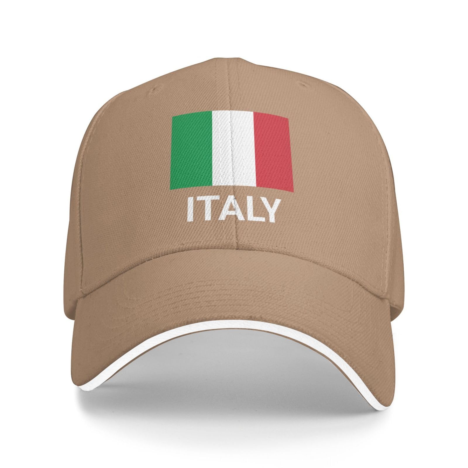 Support Italy Flag Hat Italian Caps for Men Women I Stand with Italy Baseball Cap Trucker Hats Natural