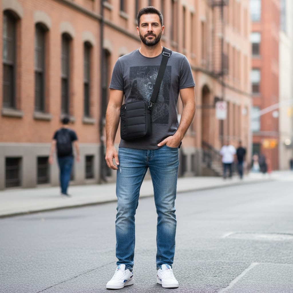 Pepe Jeans Ancor, trousse de toilette, sacs à bandoulière, Parfait pour organiser, plusieurs compartiments. De Joumma Bags