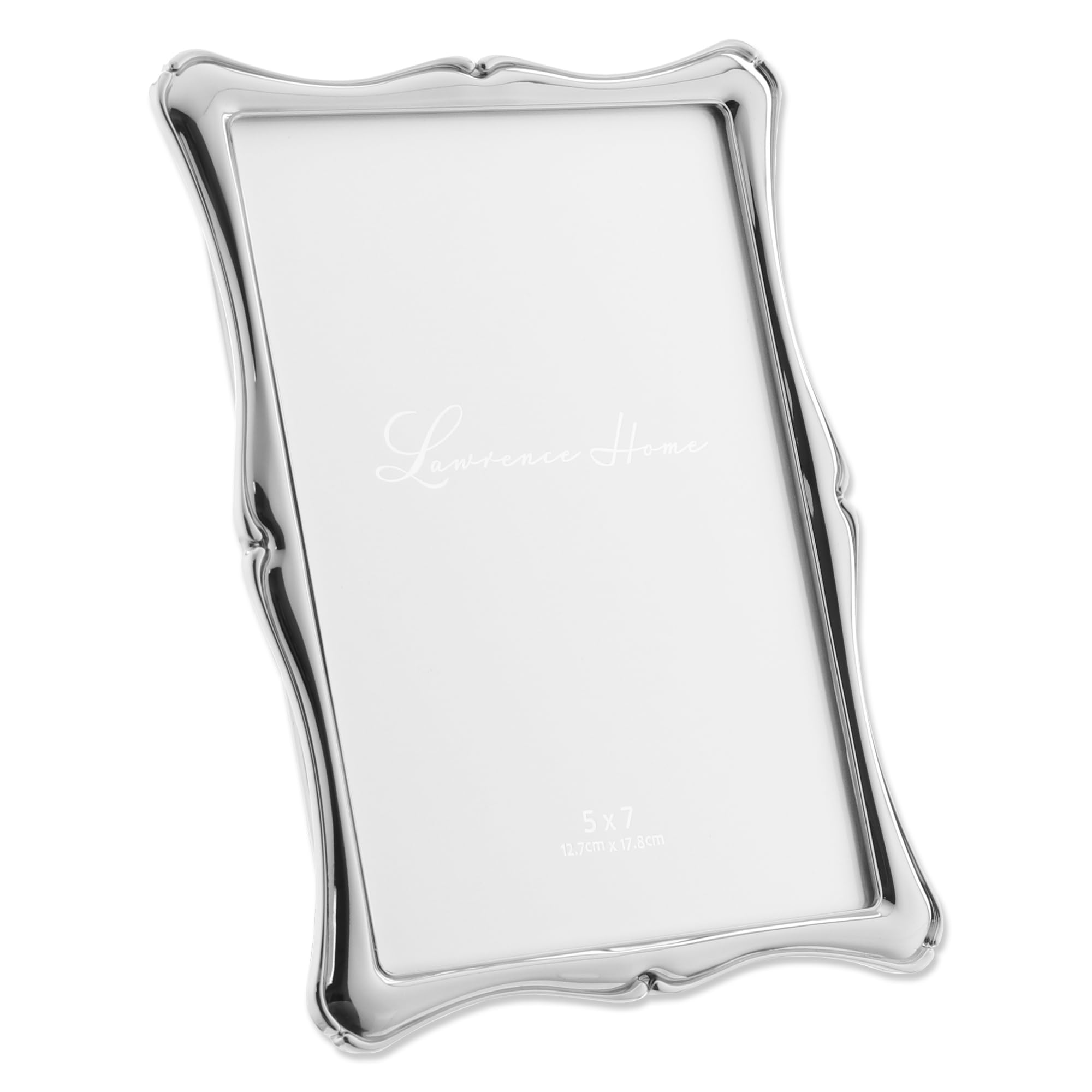 Lawrence Frames 710257 Silver Metal Romance Picture Frame, 5 by 7-Inch, Silver