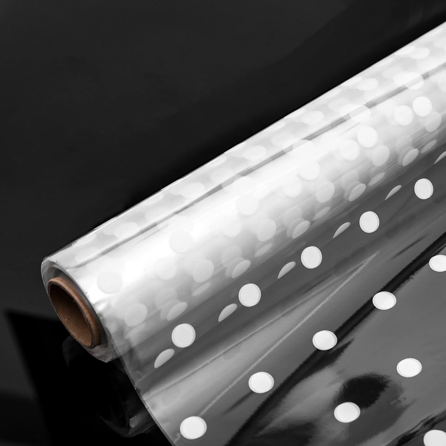 Kraft&Co Cellophane Wrap Roll Crystal Clear Plastic Wrapping for