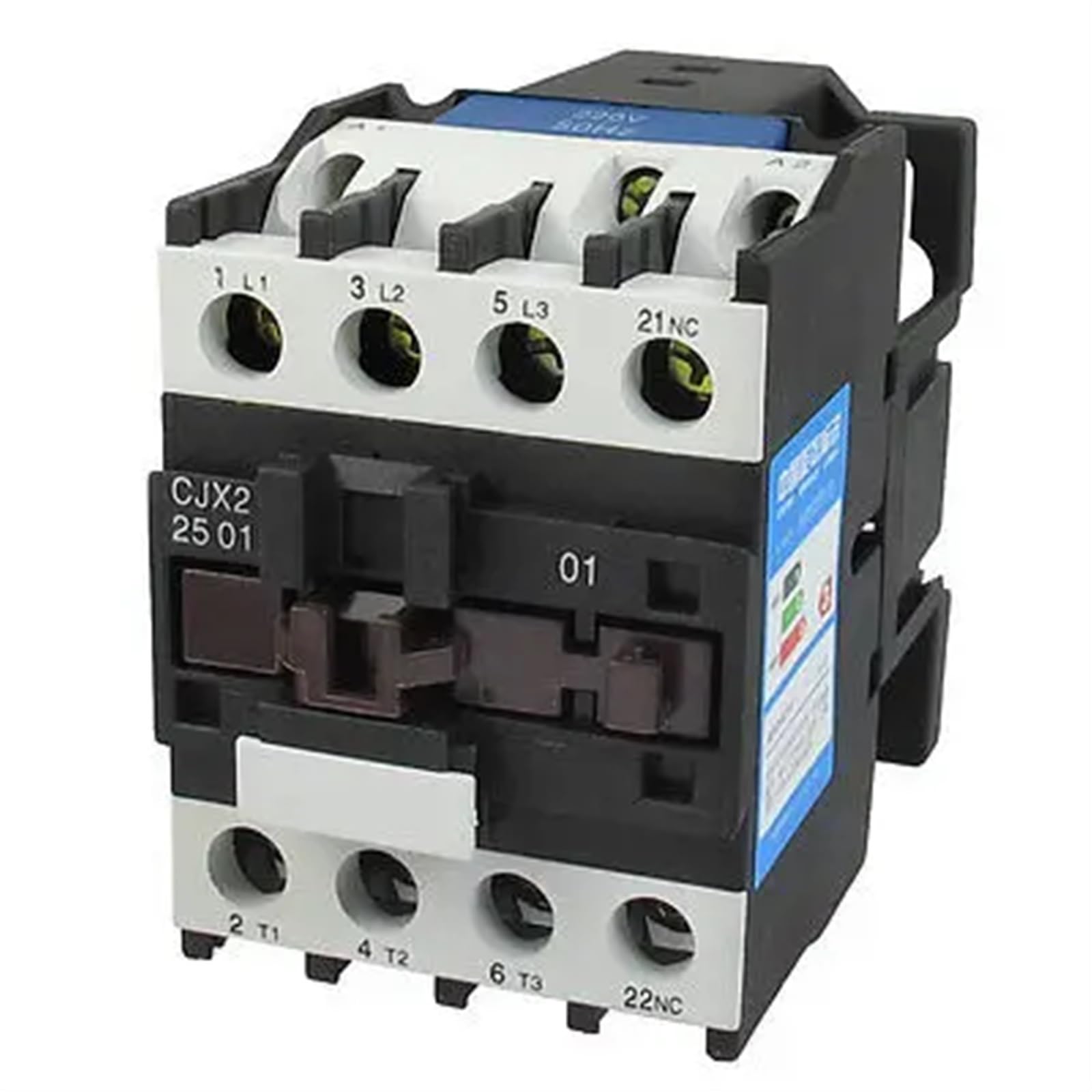 QEFHSVVZE 660V 40A 3 Phase 3P NC AC Contactor 35mm DIN Rail Mount 220V Coil CJX2-2501