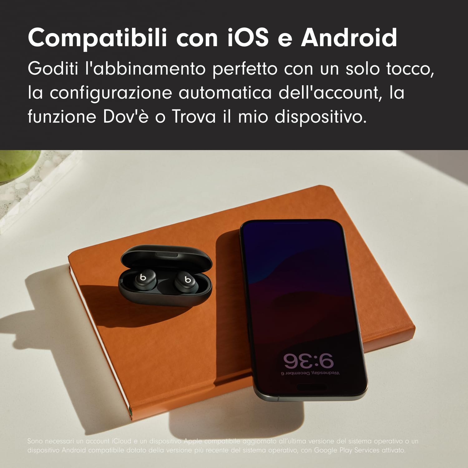 Beats Solo Buds — Auricolari Bluetooth Wireless | 18 ore di autonomia | Compatibilità Apple e Android | Microfono integrato - Nero opaco (versione precedente)
