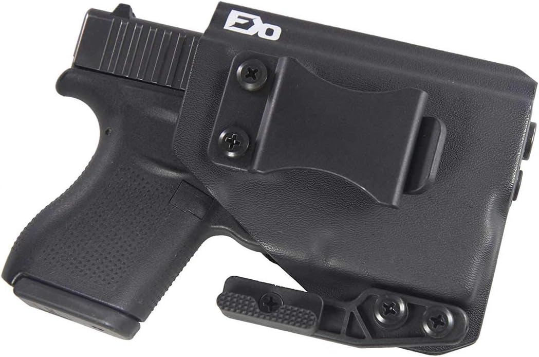 FDO Industries -Formerly Fierce Defender- IWB Kydex Holster Compatible with Glock 43 w/ TLR6 The Paladin Series -Made in USA- (Black)