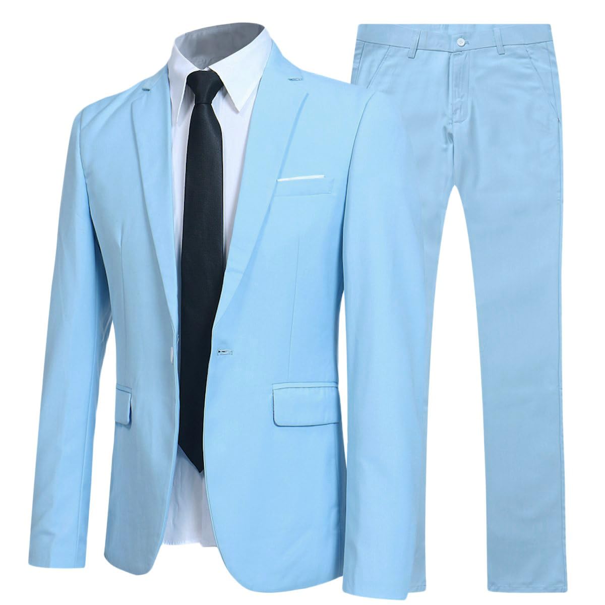 Allthemen Abiti da Uomo 2 Pezzi Suit Slim Fit Wedding Dinner Tuxedo Abiti per Uomo Business Casual Giacca e Pantaloni 10 Colori Disponibili