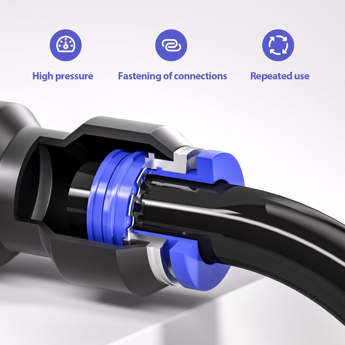 Bwintech 12 Pz 8mm 3 Way Y Splitter Spingere in Connettore Raccordo PY PY PZ, 3 Way Plastica Quick Release Adattatore Air Line